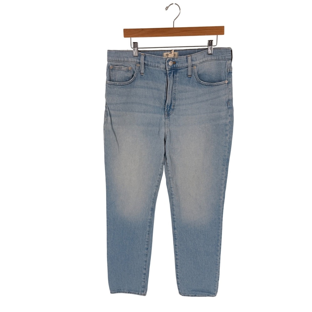 Madwell The Perfect Vintage Jean Light Wash 31T High Rise Denim Tall Slim Mom